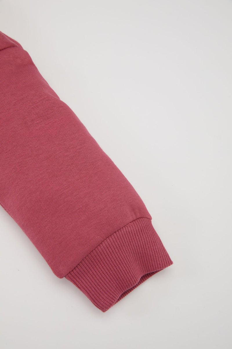 ديفاكتو طقم بيبي بناتي سويت شيرت وسويت بانتس خفيف قصة عادية - قطعتين - Image 4